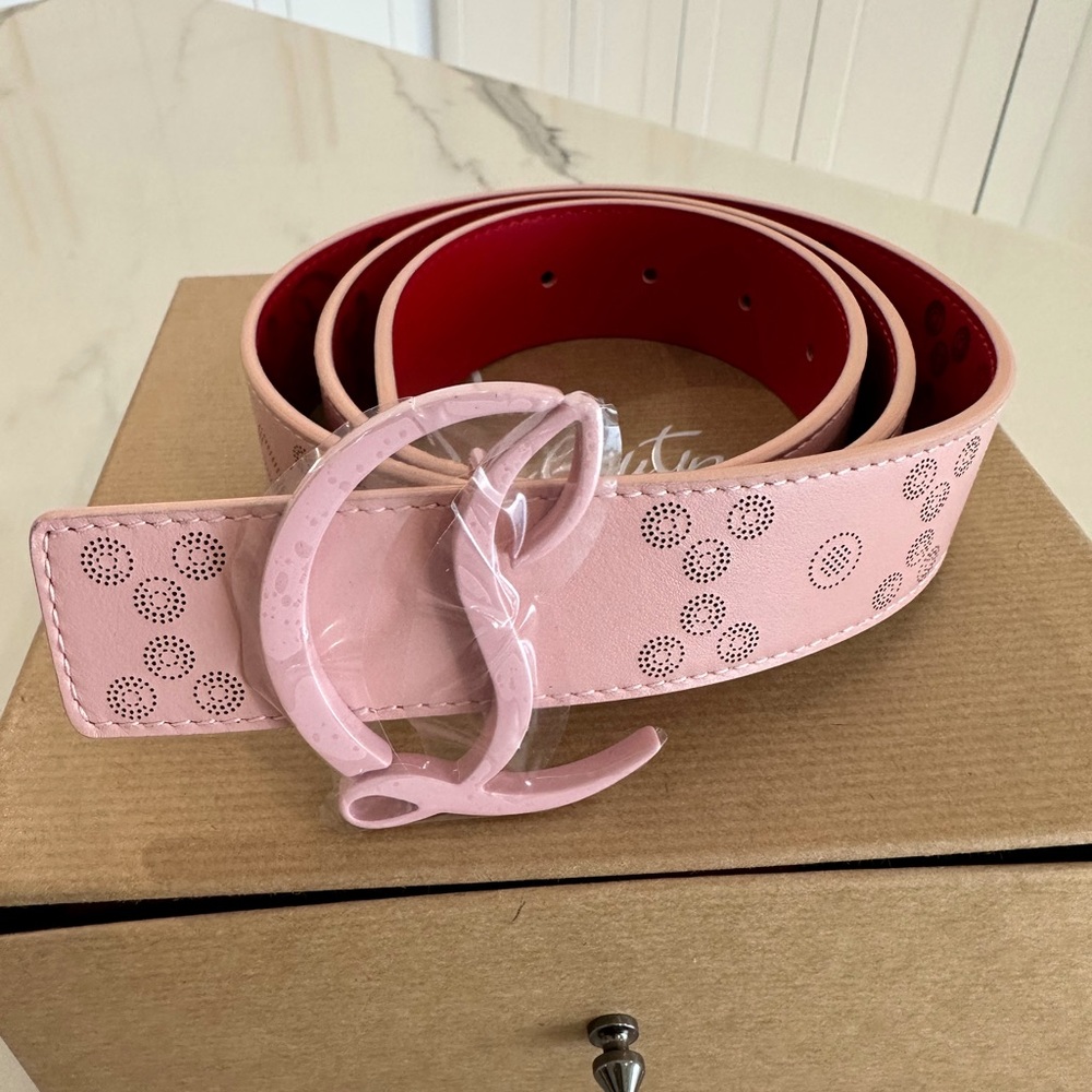 Christian Louboutin CL Loubinthesky Logo Belt